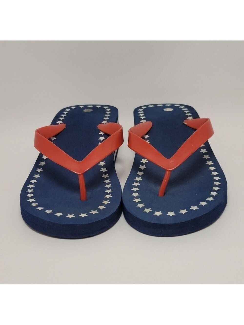 Star Spangled Womens Wedge Flip Flops Size L 9-10 - Picture 6 of 13